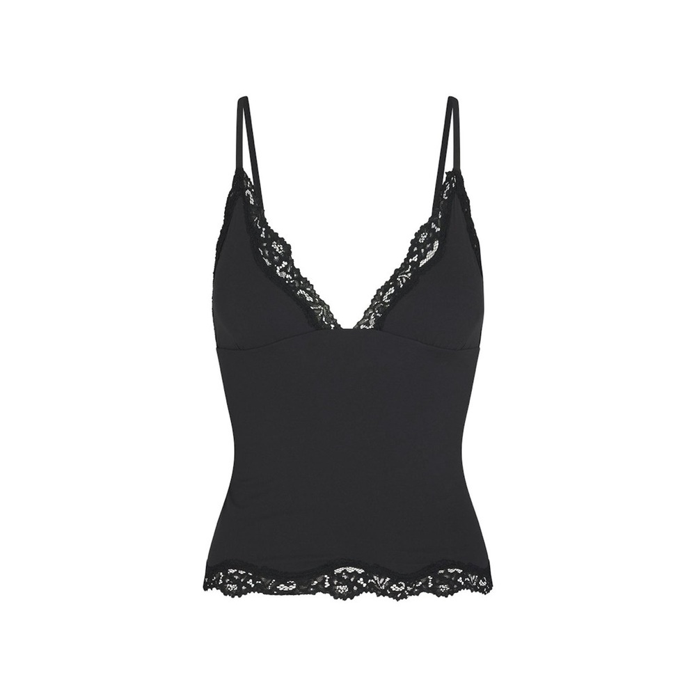 🖤NEW SKIMS FITS EVERYBODY LACE TRIANGLE CAMI ONYX XXS S M - Picture 6 of 6